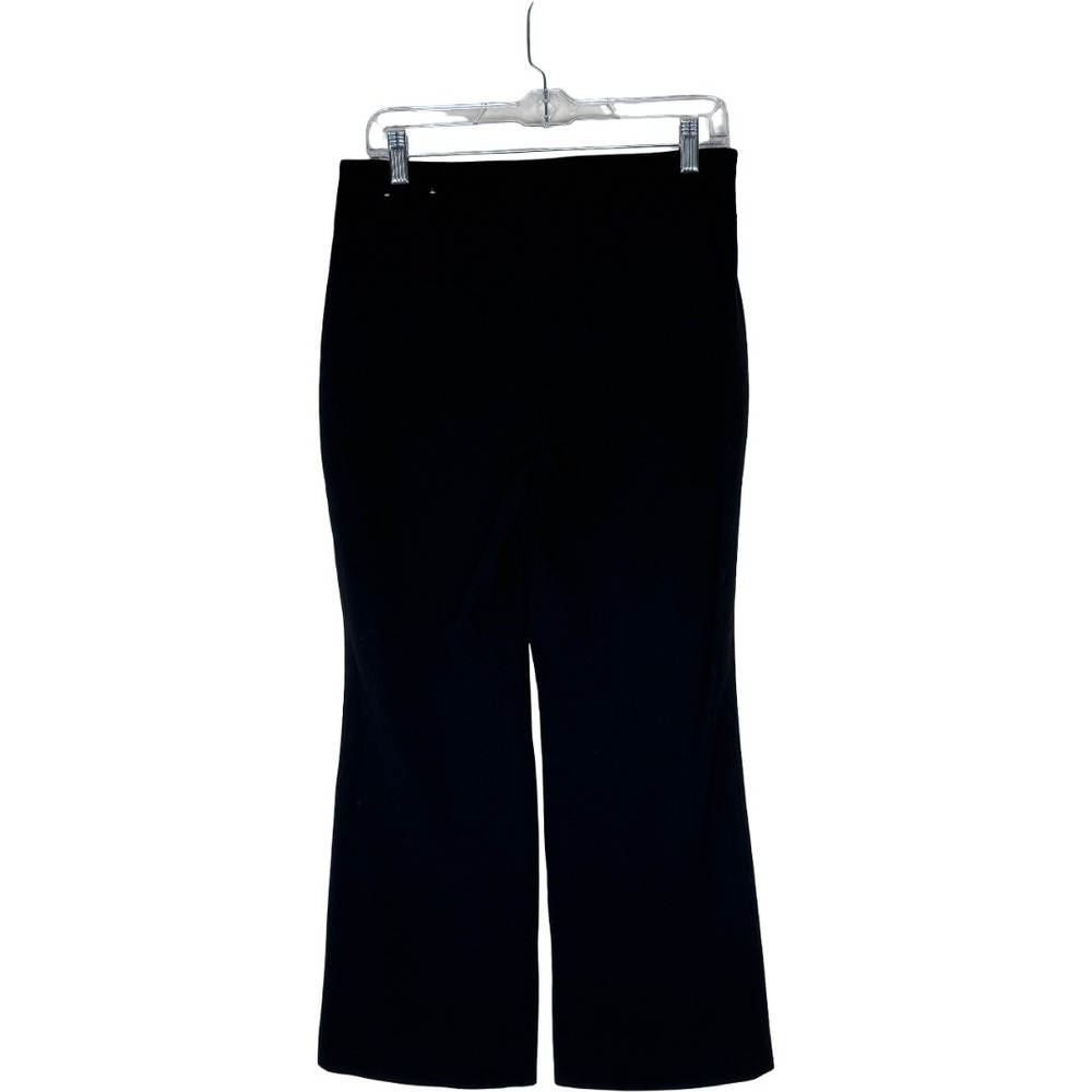 Roz & Ali Dress Pants Women Size 4 Black Wide Leg Stretch Career‎ Work Trouser